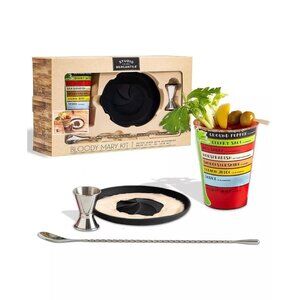 Studio Mercantile Bloody Mary Bar Tool Kit Glass 3 Pieces Set Size OS NWB